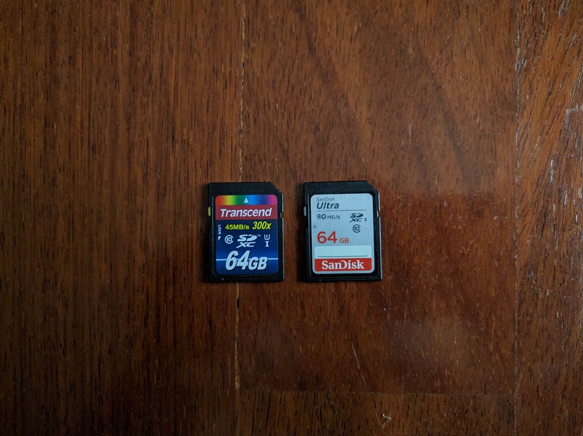 
2 x 64GB SD Cards
