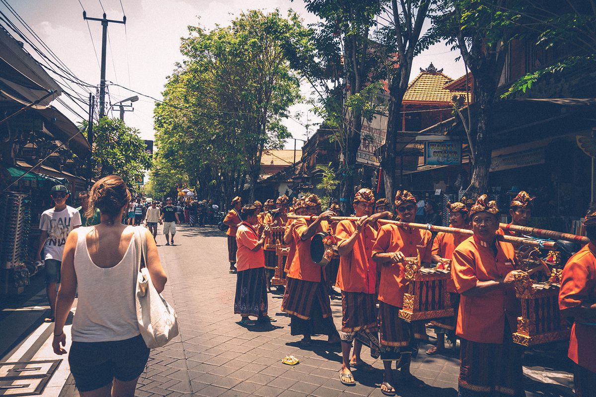 Me and Verian stumbled upon a Balinese funeral while we were lost in Kuta, Bali.