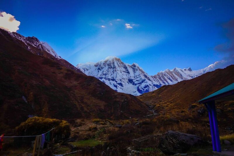 Mein erster Blick auf die Annapurna South