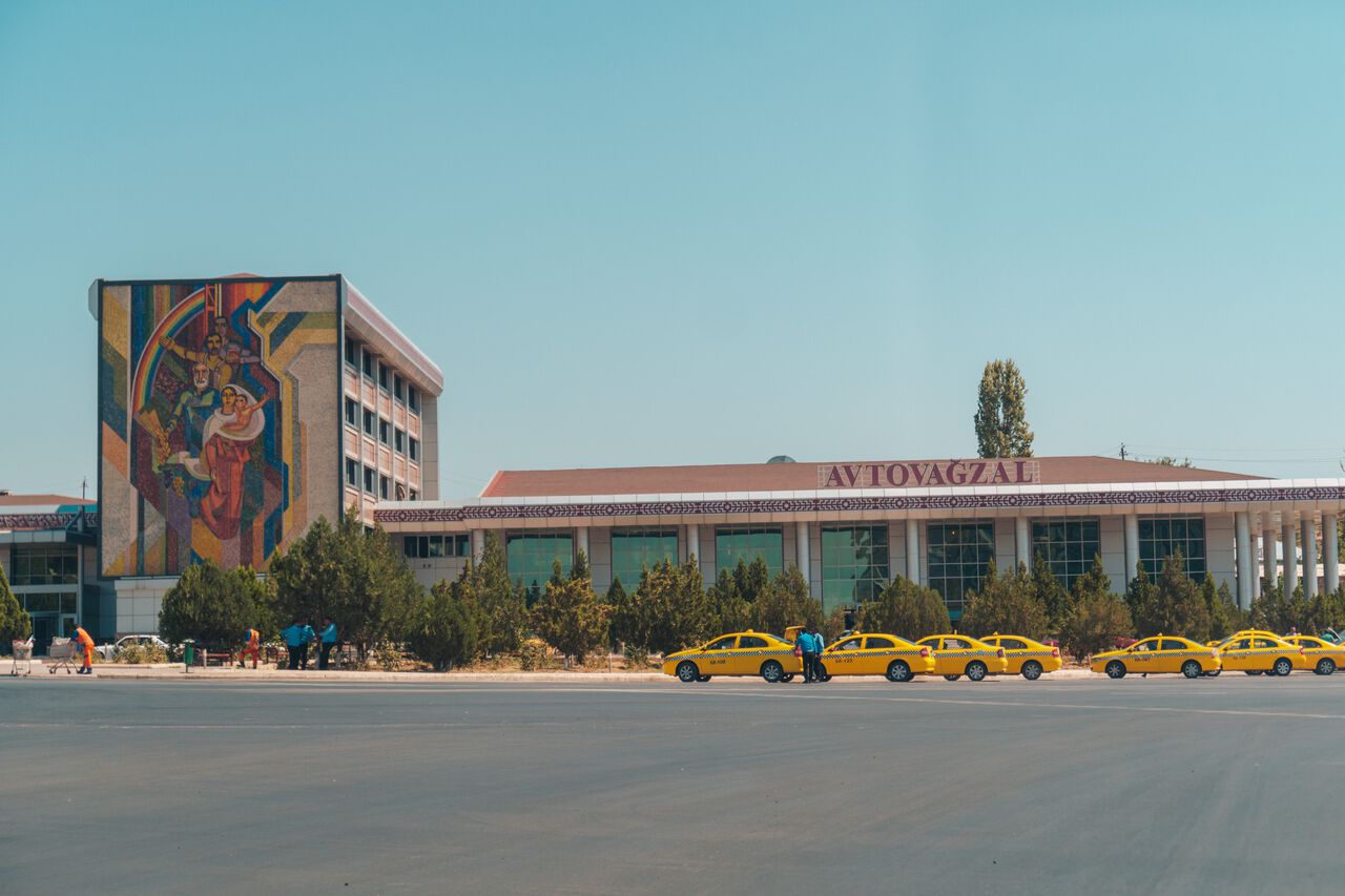 Nakhchivan Bus Station in Azerbaijan.