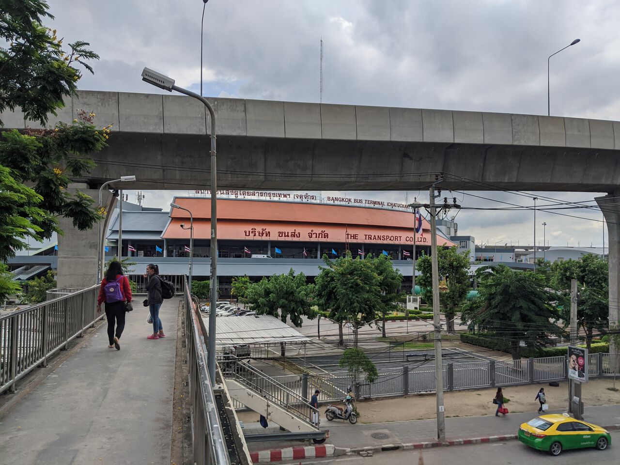 Morchit Bus Terminal exterior in Bangkok, Thailand.