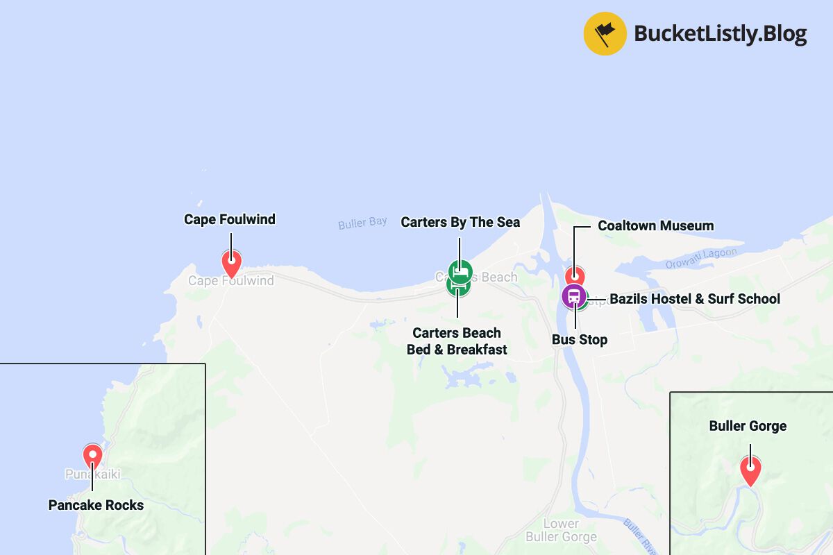 Westport Things to Do Itinerary Map