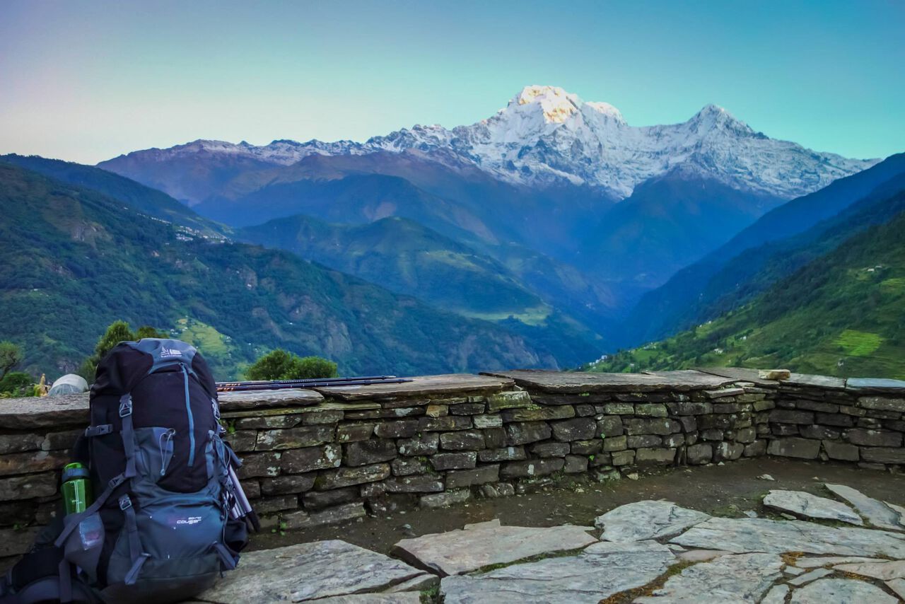 A backpack along the Annapurna Base Camp trail, Nepal