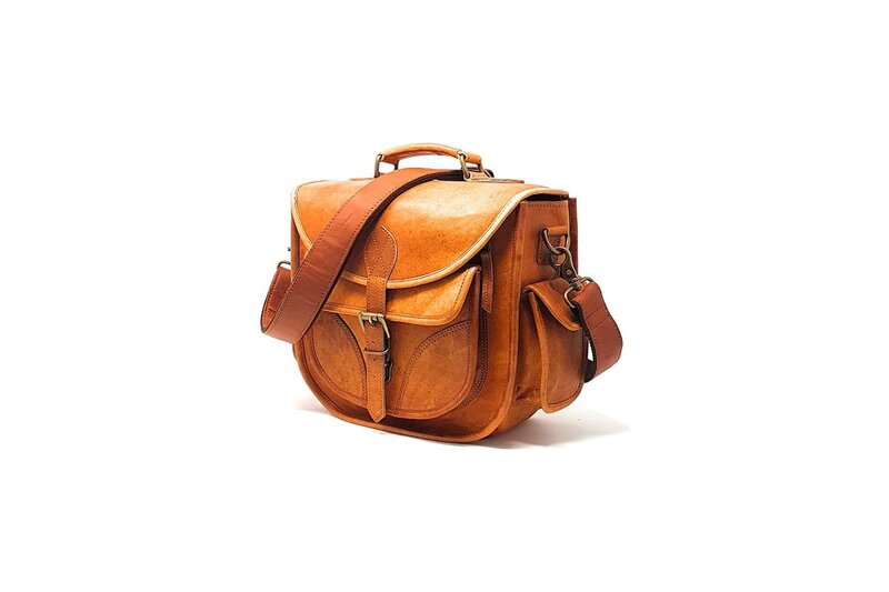 Leather camera sling bag best sale