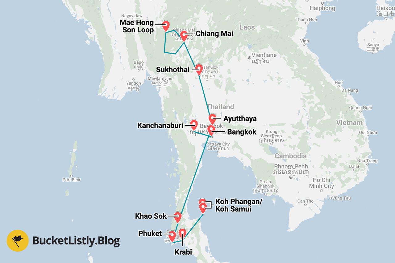 gemakkelijk rand Bevoorrecht One Month Backpacking Thailand Itinerary - A Complete Guide To Backpacking  Thailand