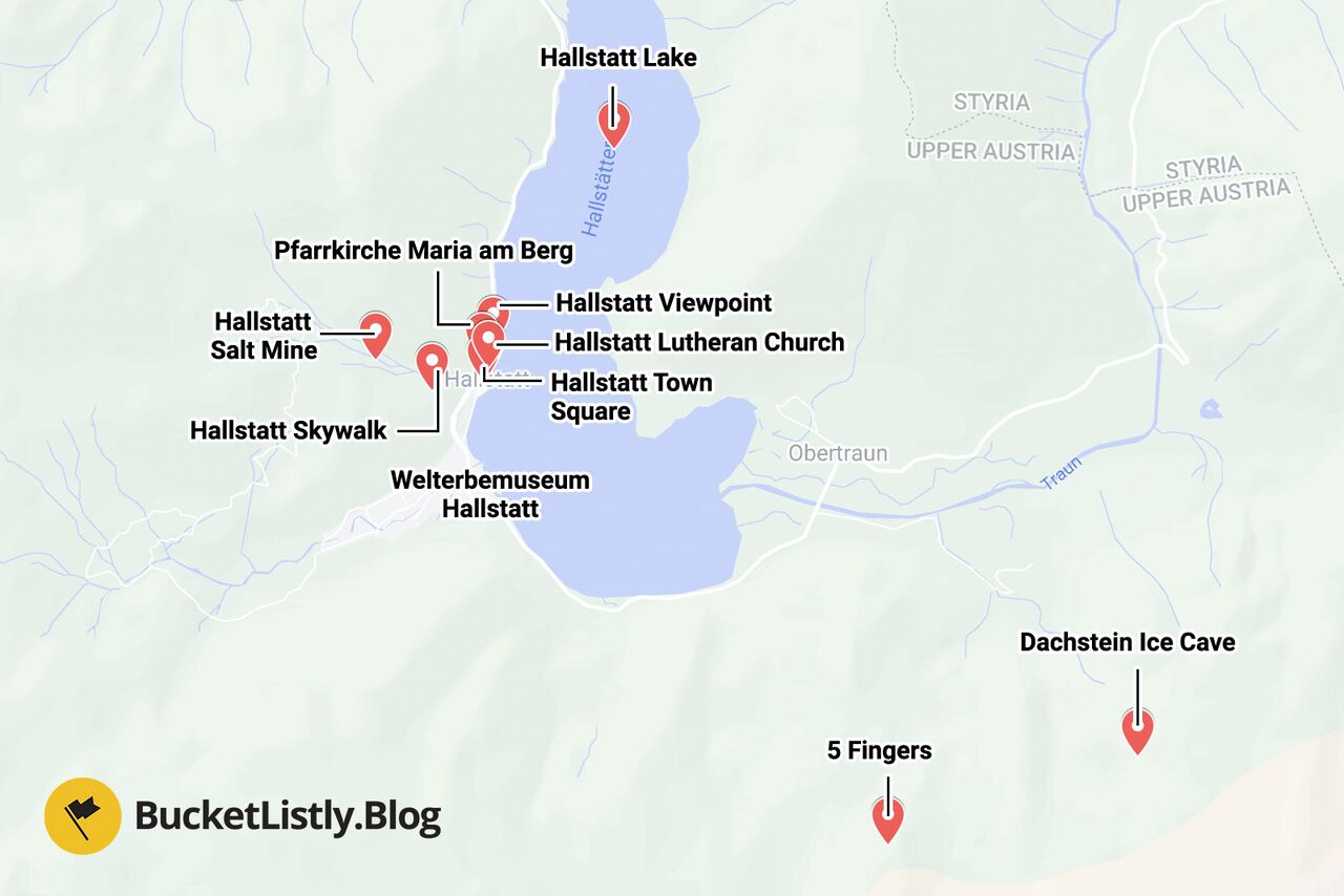 Hallstatt Itinerary Map