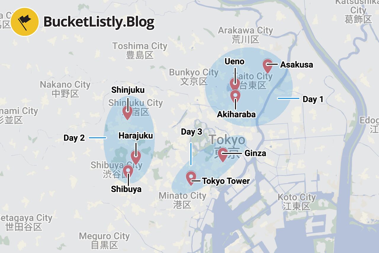 3 Days Backpacking Tokyo Itinerary for First-Timers