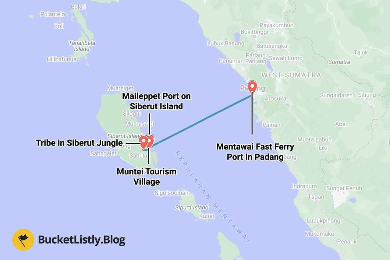Mentawai Tribe Points of Interest Map
