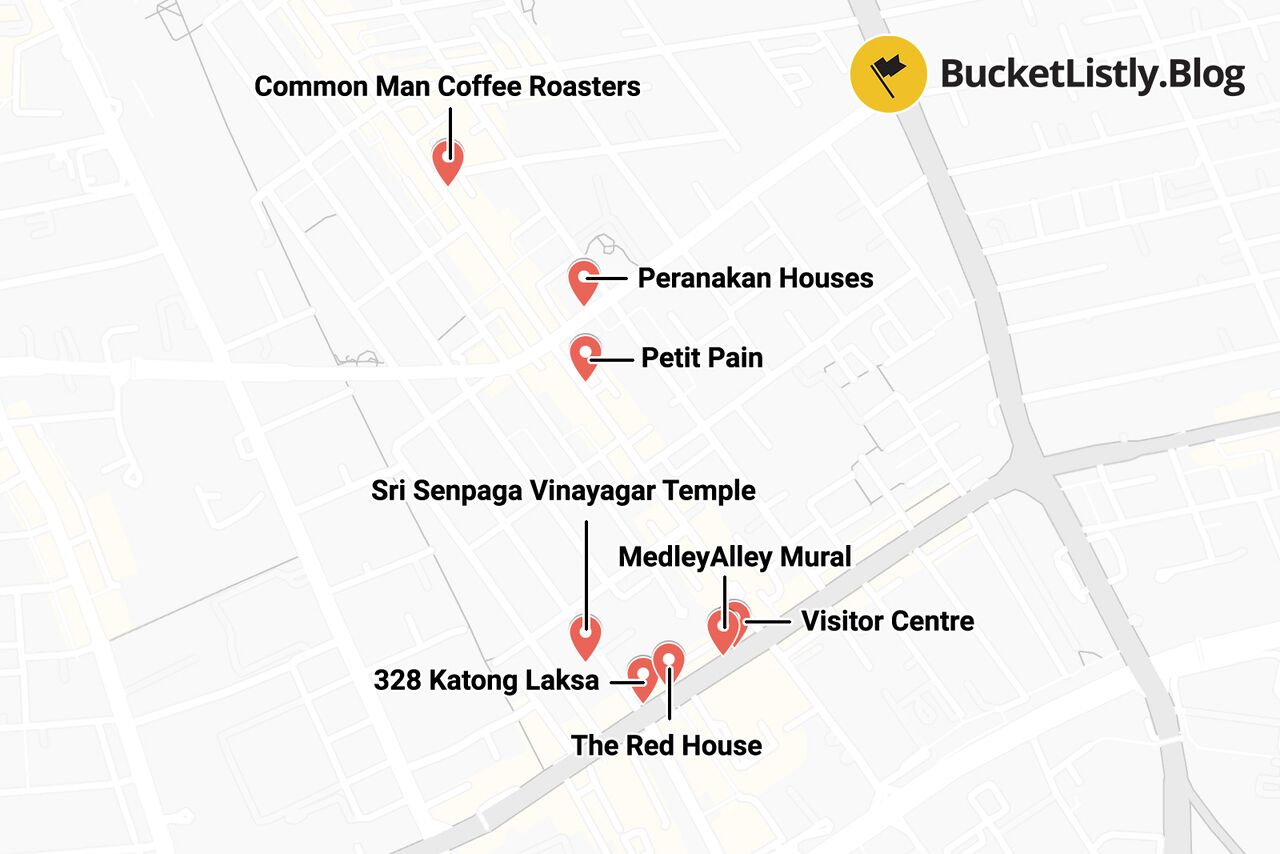 Joo Chiat Itinerary Map