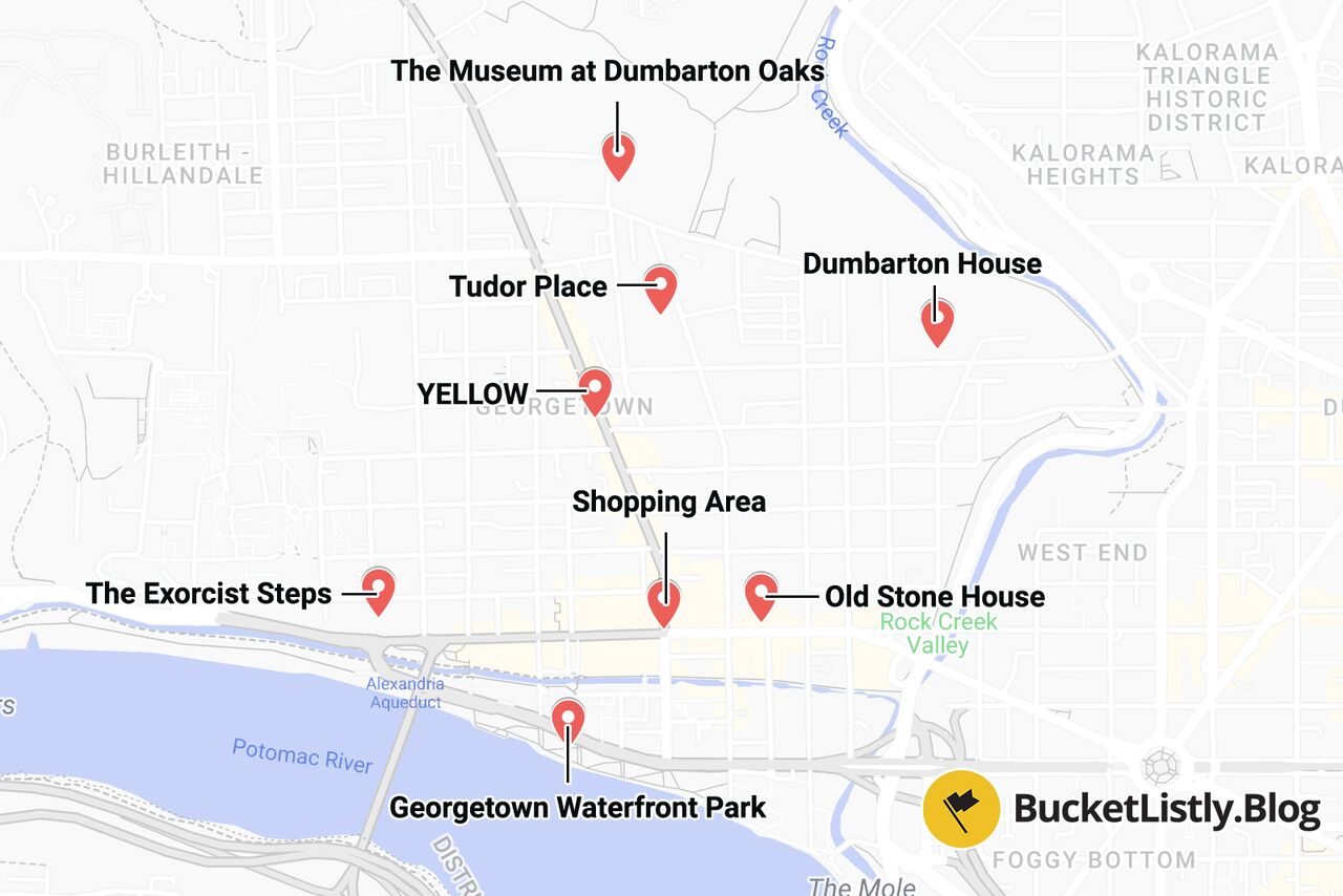 Georgetown's Attractions Map