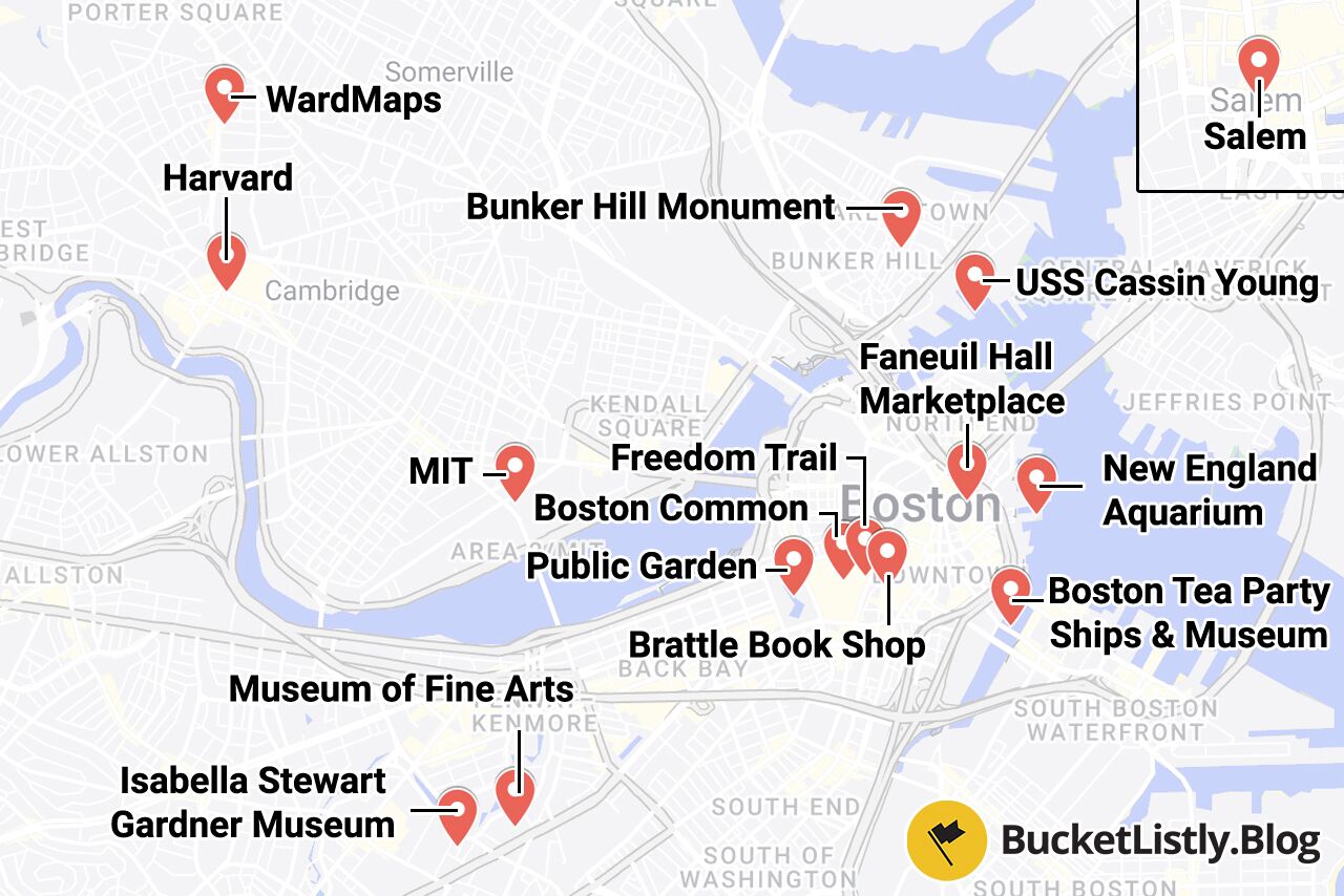 Boston Things to Do Map