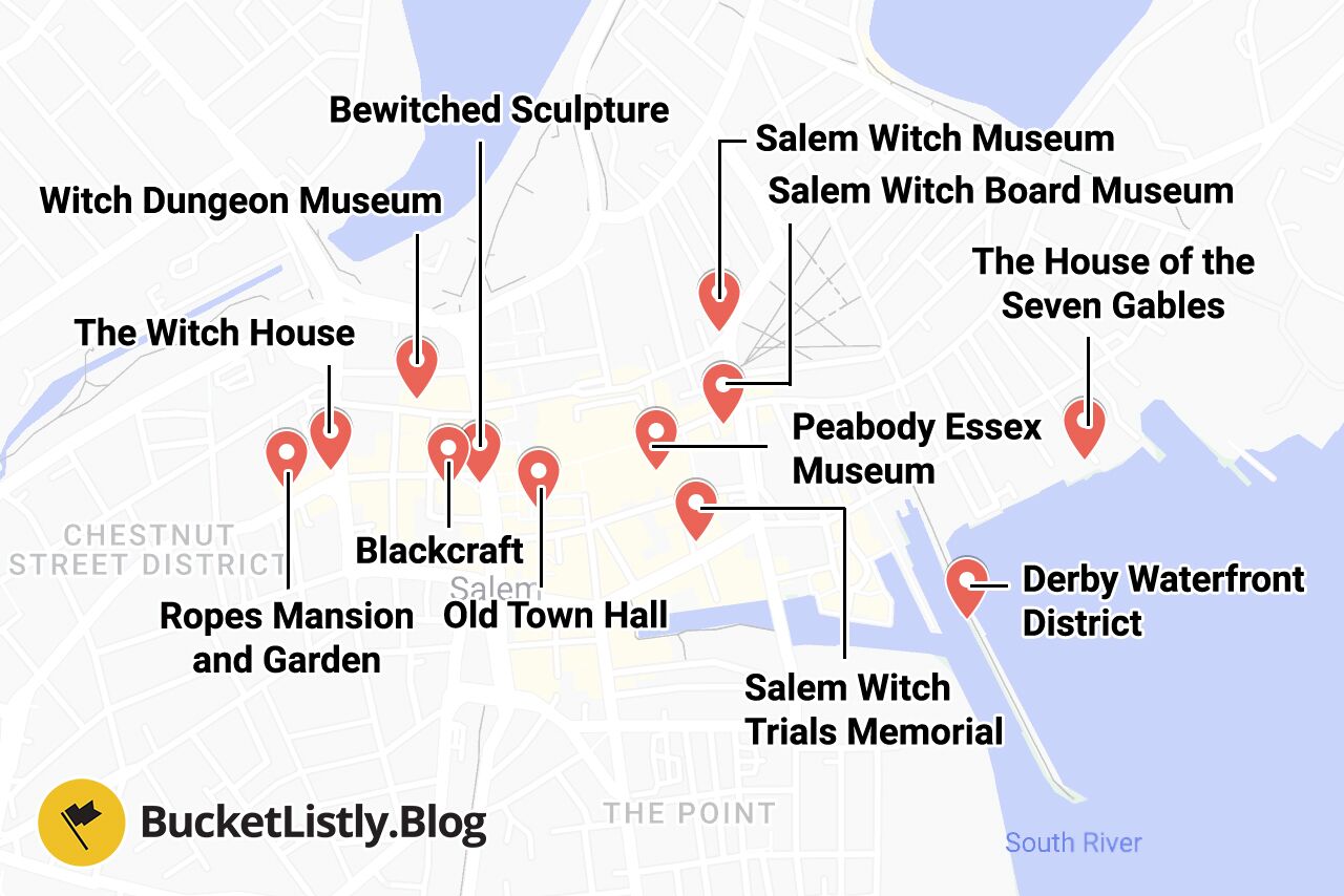 Salem Things to Do Map