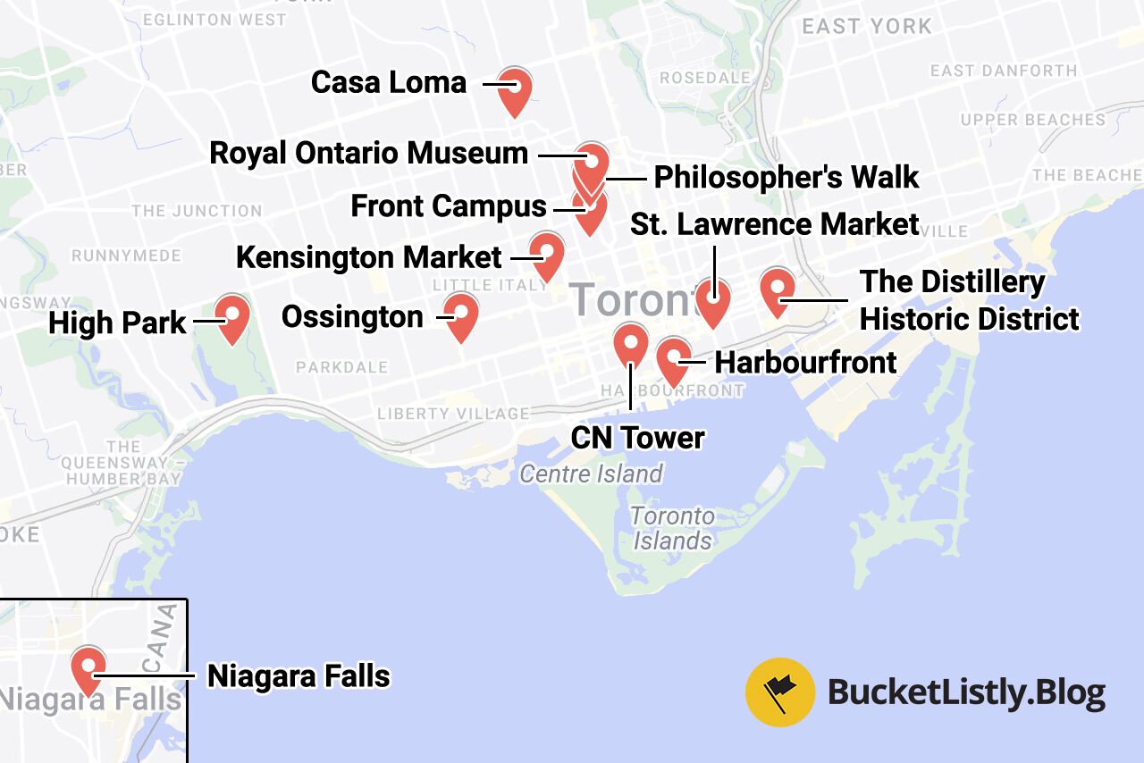 Toronto Things to Do Map