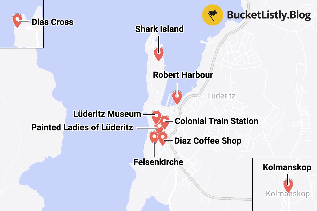 Luderitz Things to Do Map