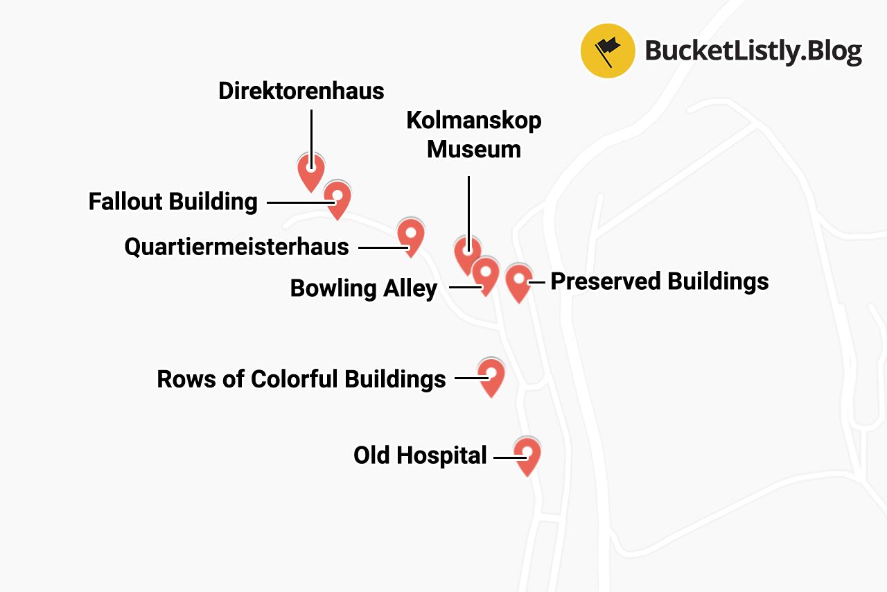 Kolmanskop Points of Interest Map