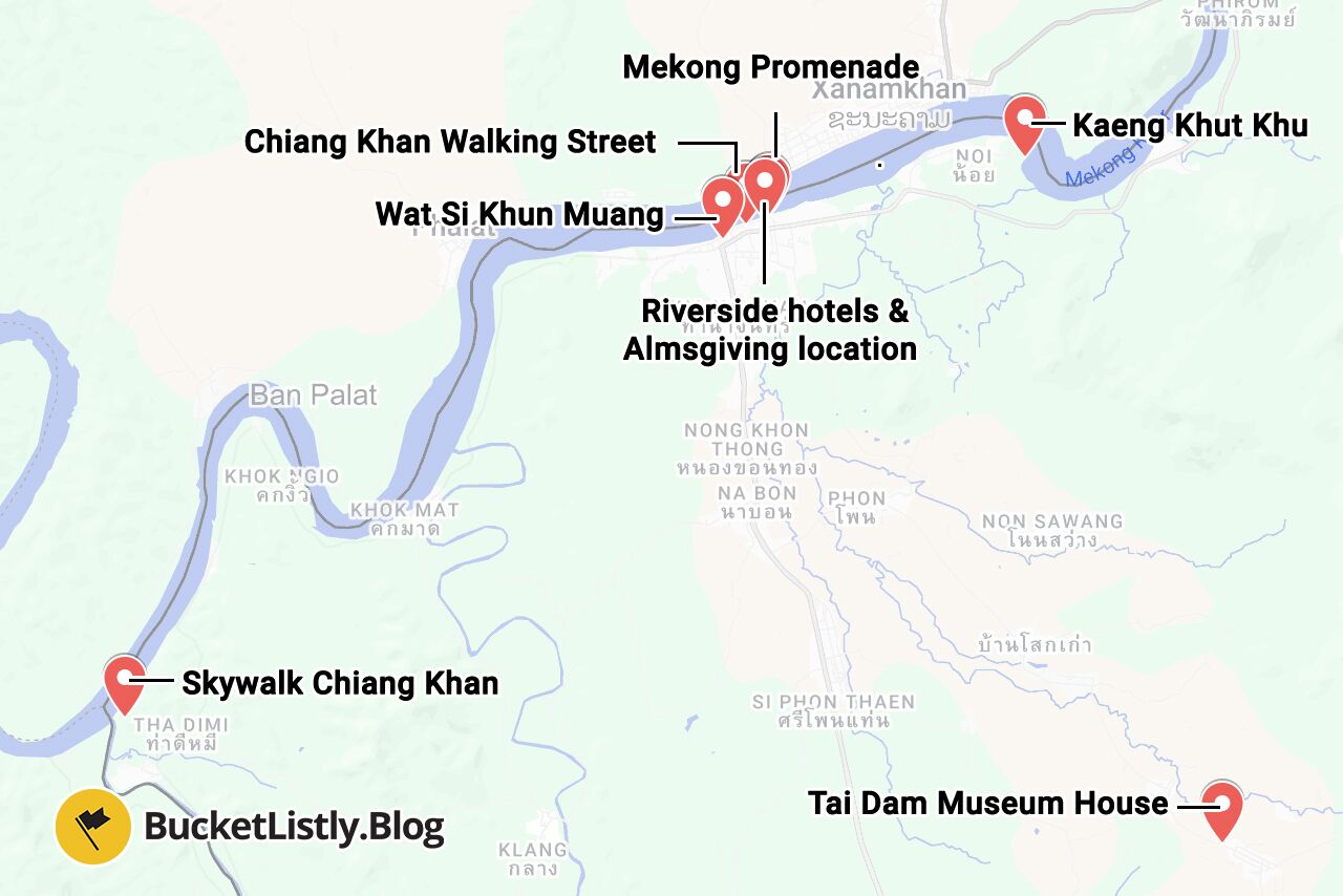 Chiang Khan Things to Do Map