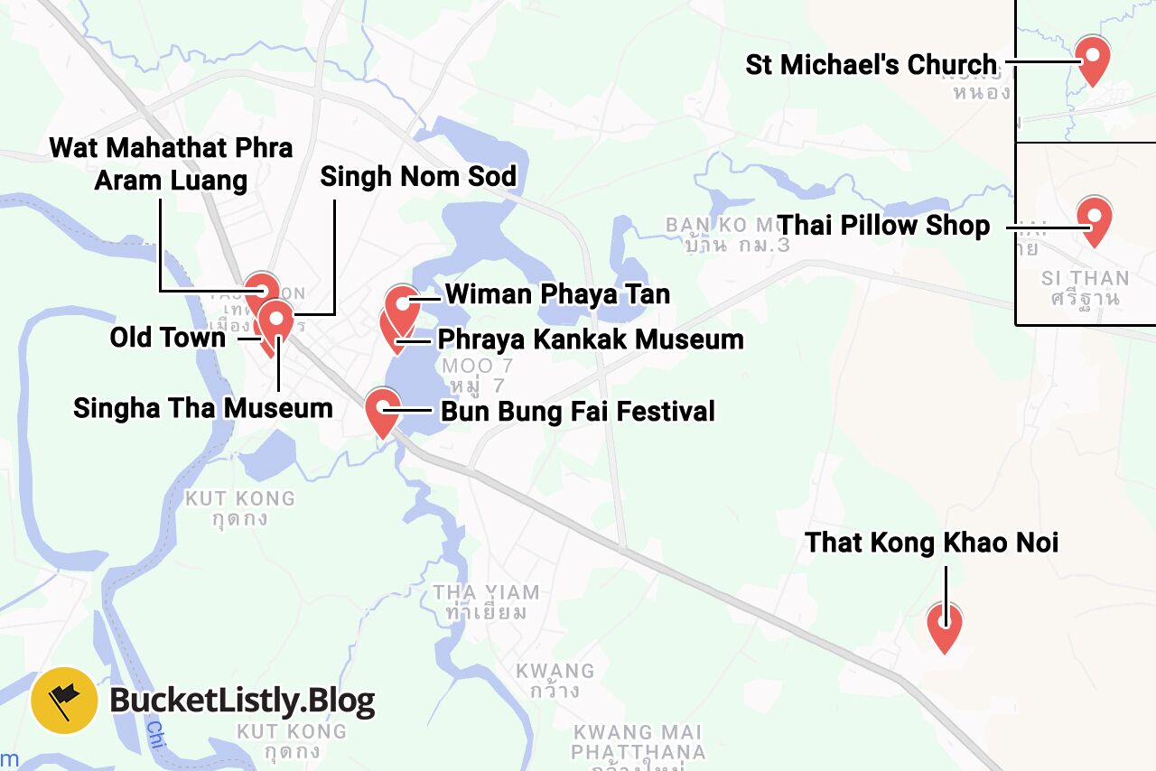 Yasothon Things to Do Map