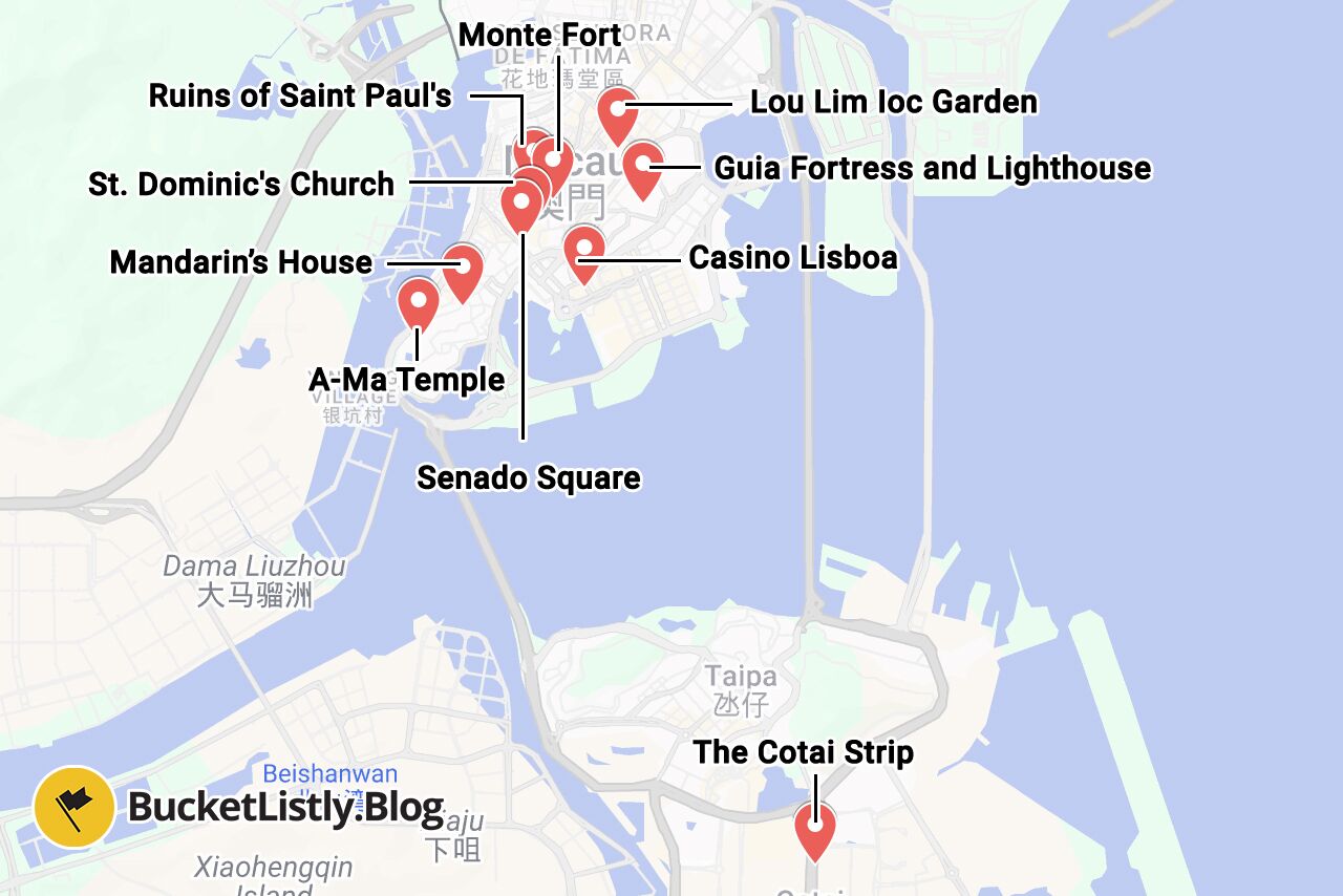 Macau Things to Do Map