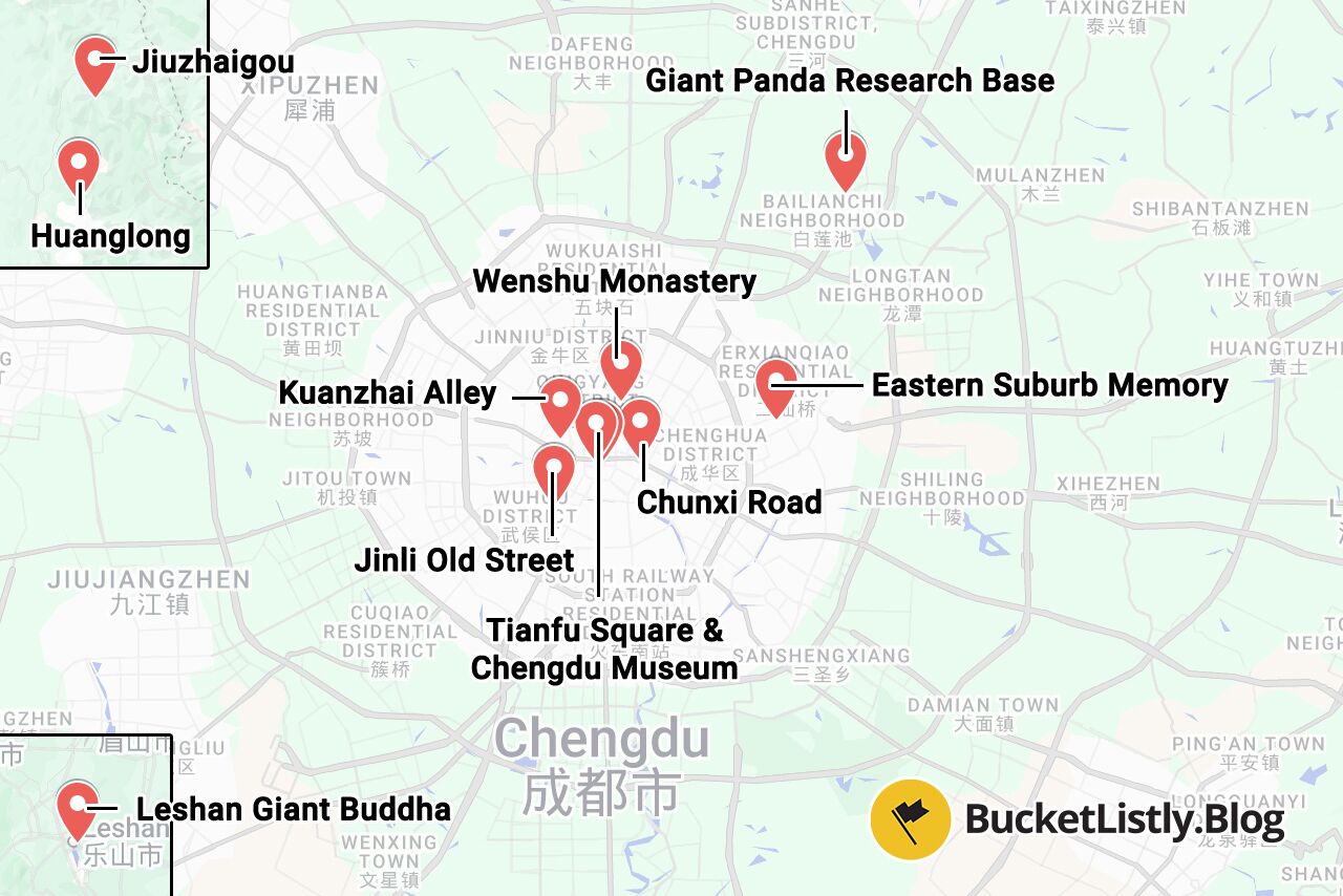 Chengdu Things to Do Map