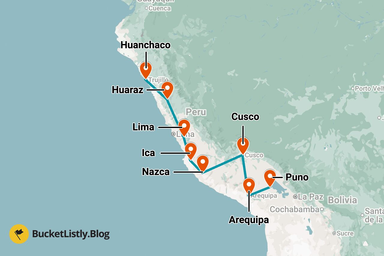 Peru 1 Month itinerary