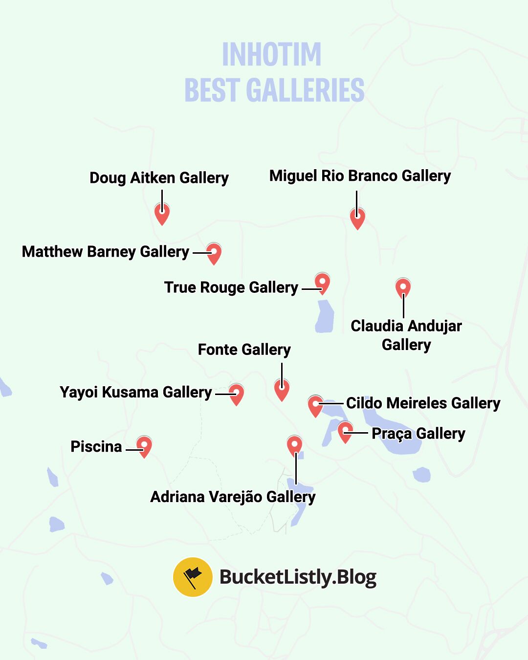 Map of My Favorite Galleries at Inhotim