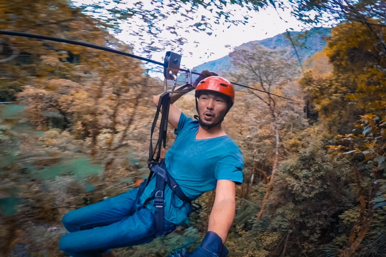 Me going ziplining