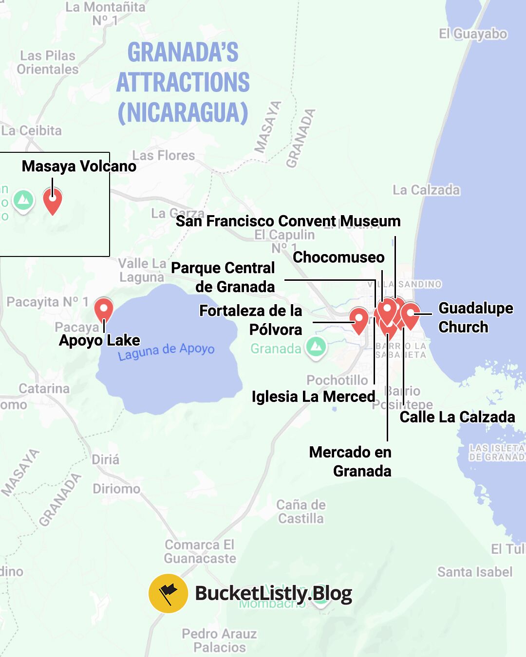 Map of Granada's Attractions