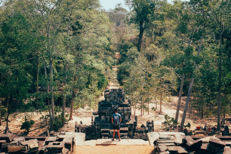 Vista do topo do templo Ta Keo.