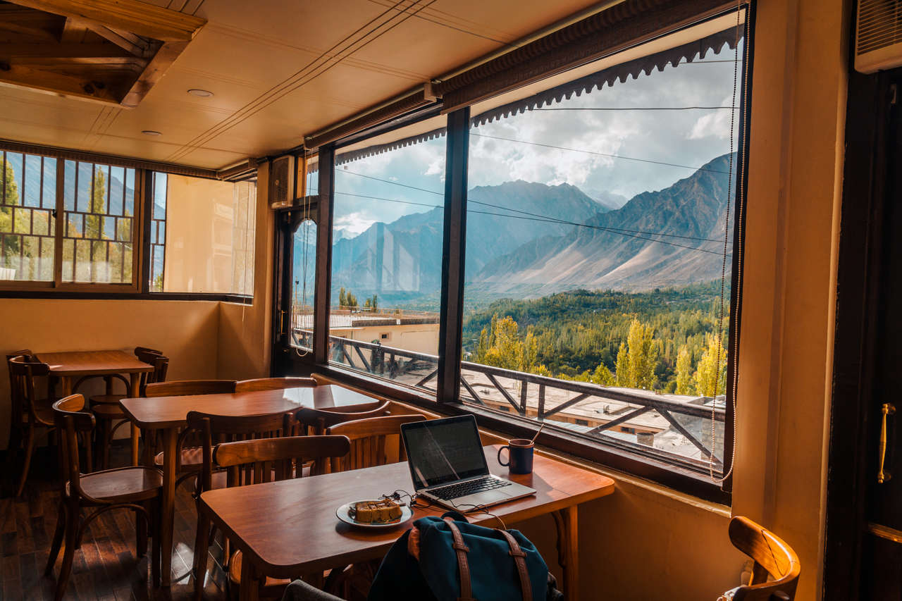 Cafe de Hunza is a gathering place that serves western style coffee, have the best walnut cake and best of all, the only place in Hunza to have a reliable internet