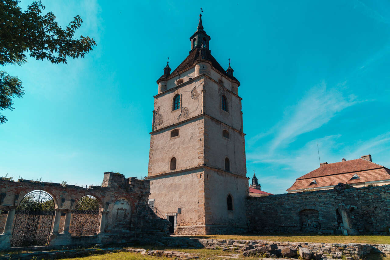 The Old Bell Tower of Saint Stepanos in Kamianets-Podilskyi, Ukraine.