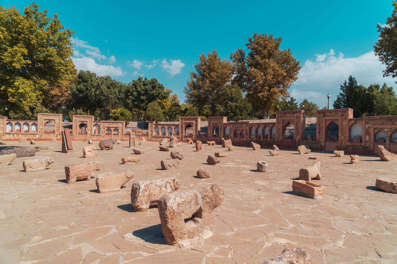 An open-air museum near Momine Khatun Mausoleum in Nakhchivan, Azerbaijan.