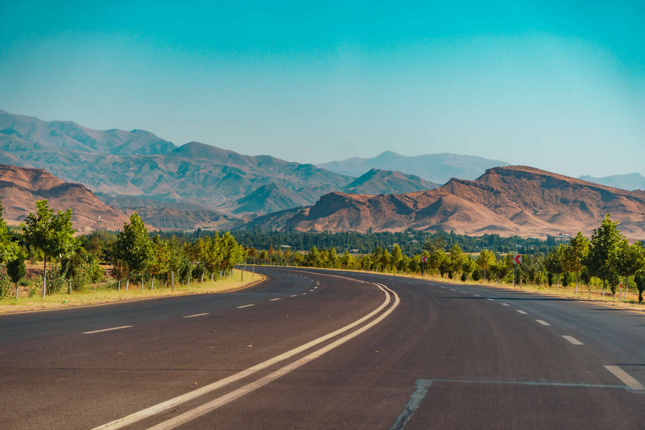 The beautiful scenery along the road to Batabat Lake in Nakhchivan, Azerbaijan.