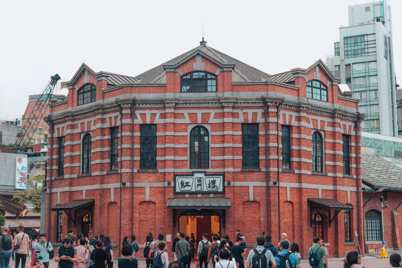 The exterior of the Red House in Ximending in Taipei, Taiwan.