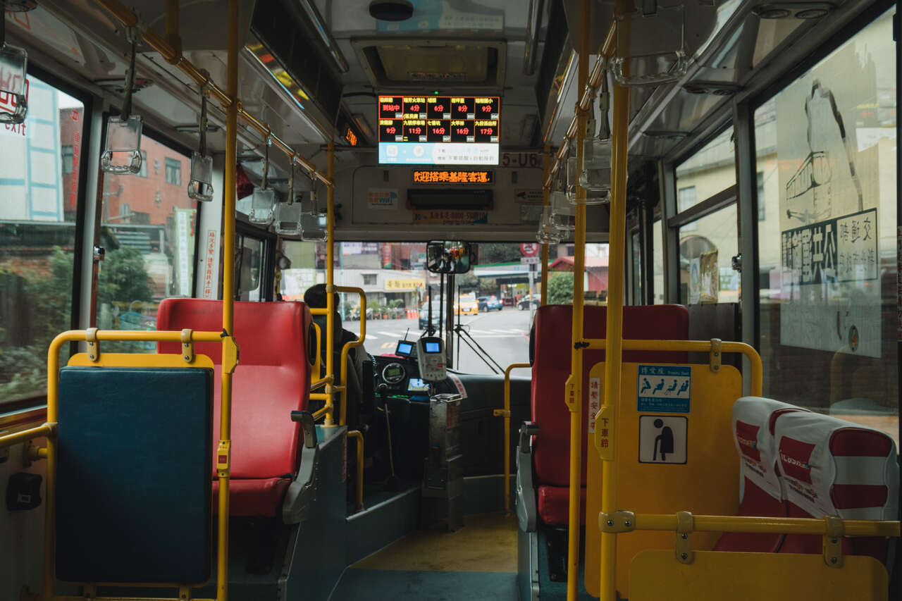 The interior of buses in Taiwan