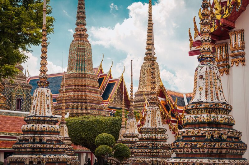 Las pagodas de Wat Pho, Bangkok