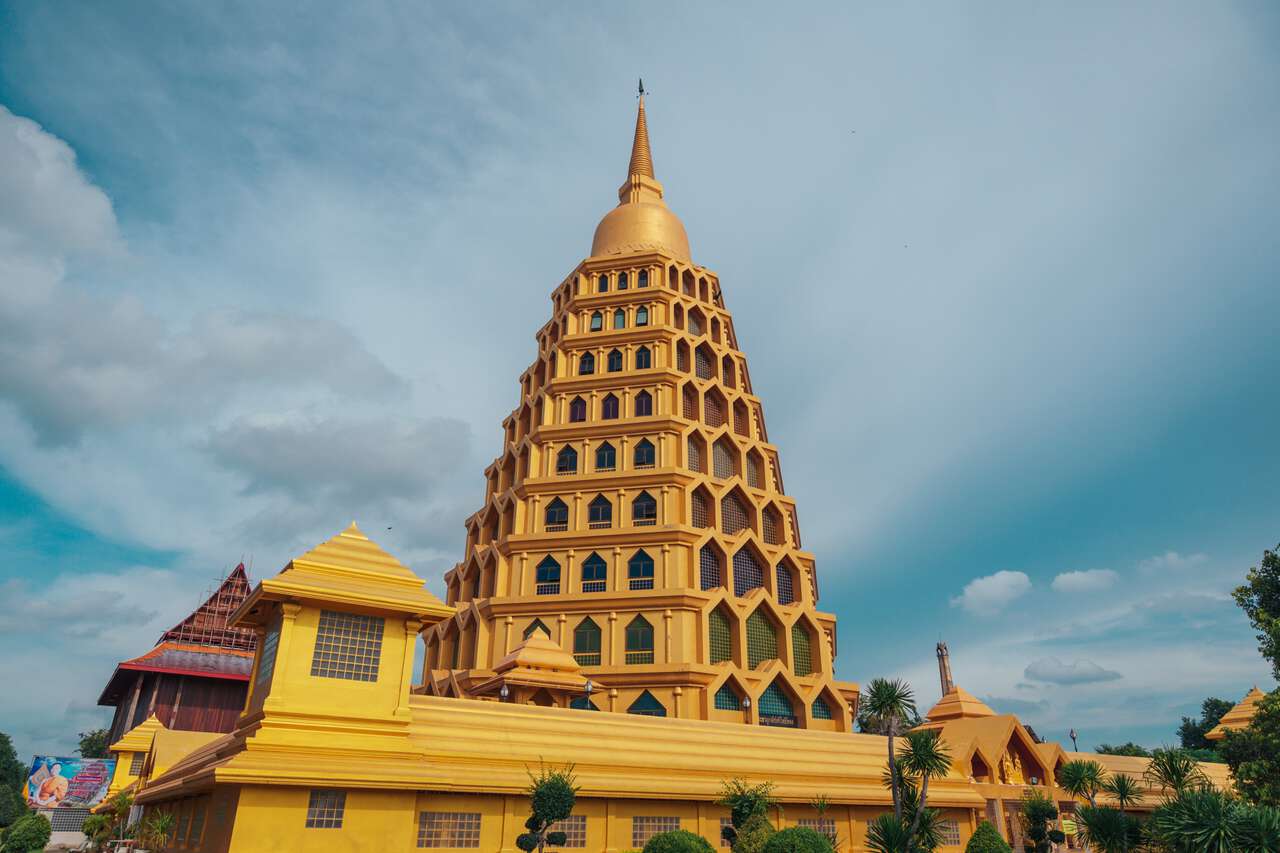 The golden pagoda at Wat Tha It in Ang Thong