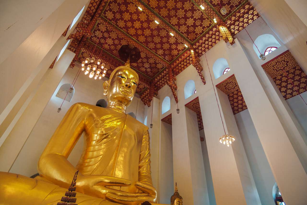 The seated Buddha image at Wat Chaiyo Worawihan in Ang Thong.