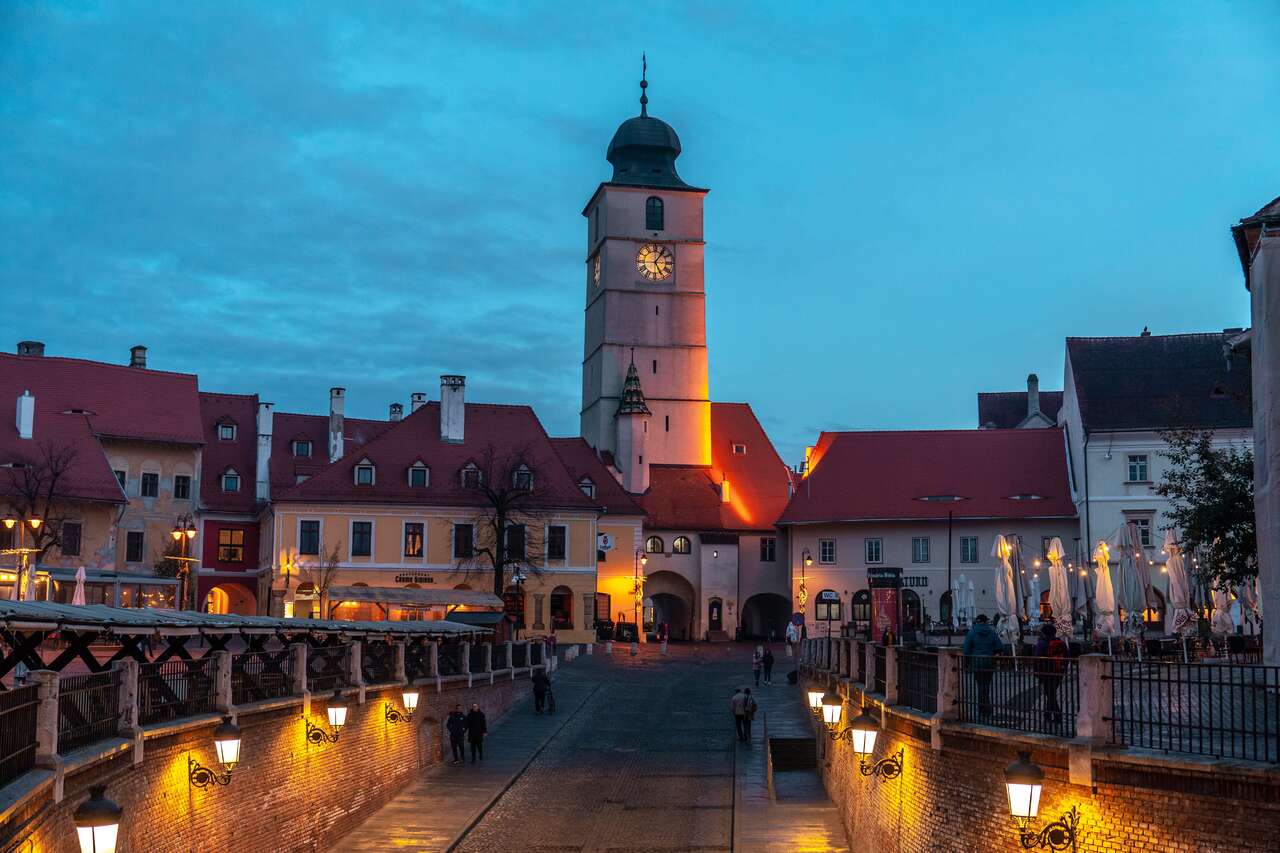 Evening in Sibiu, Romania : r/europe