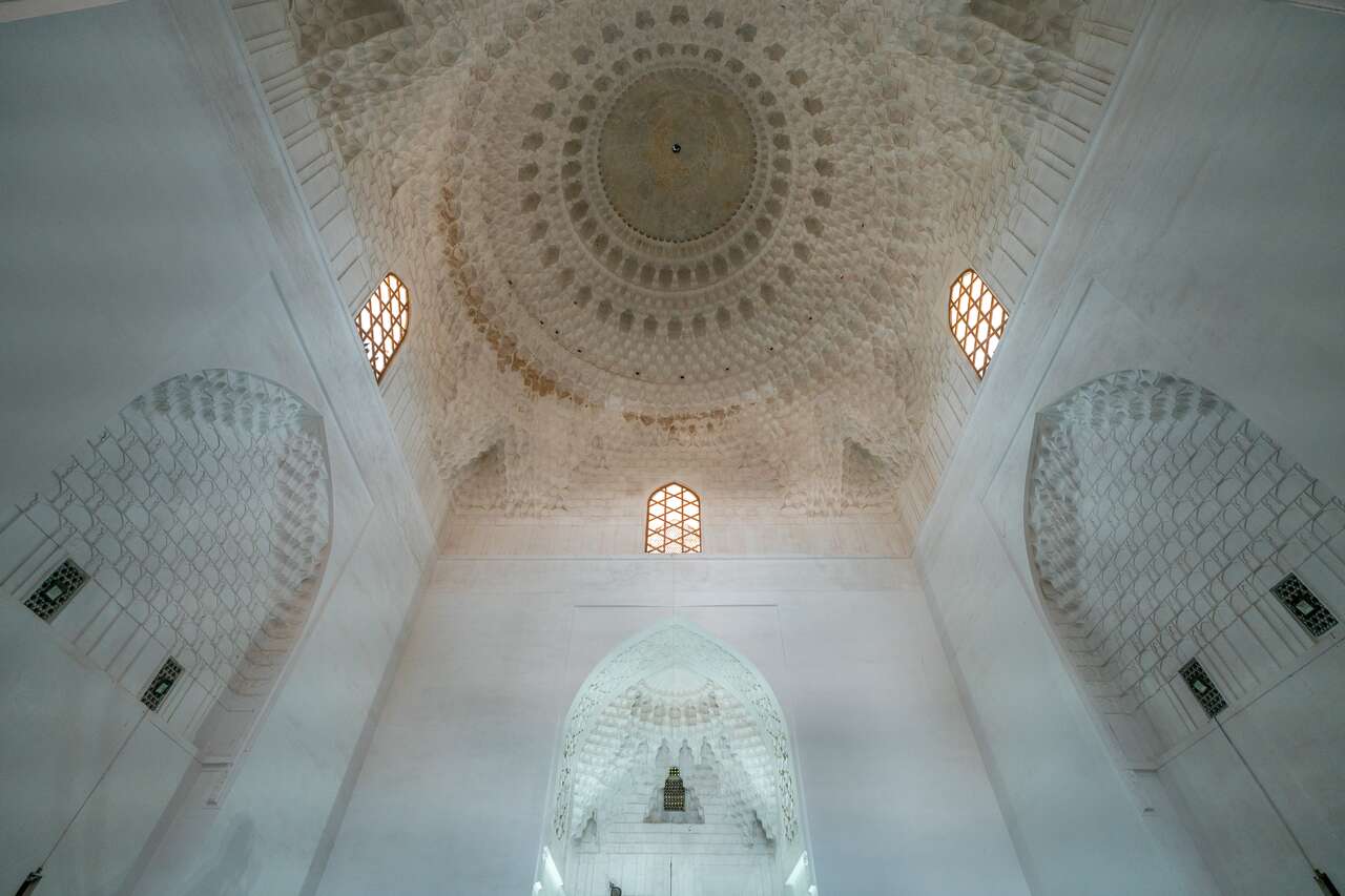 The interior of Mausoleum of Khoja Ahmed Yasawi in Turkestan