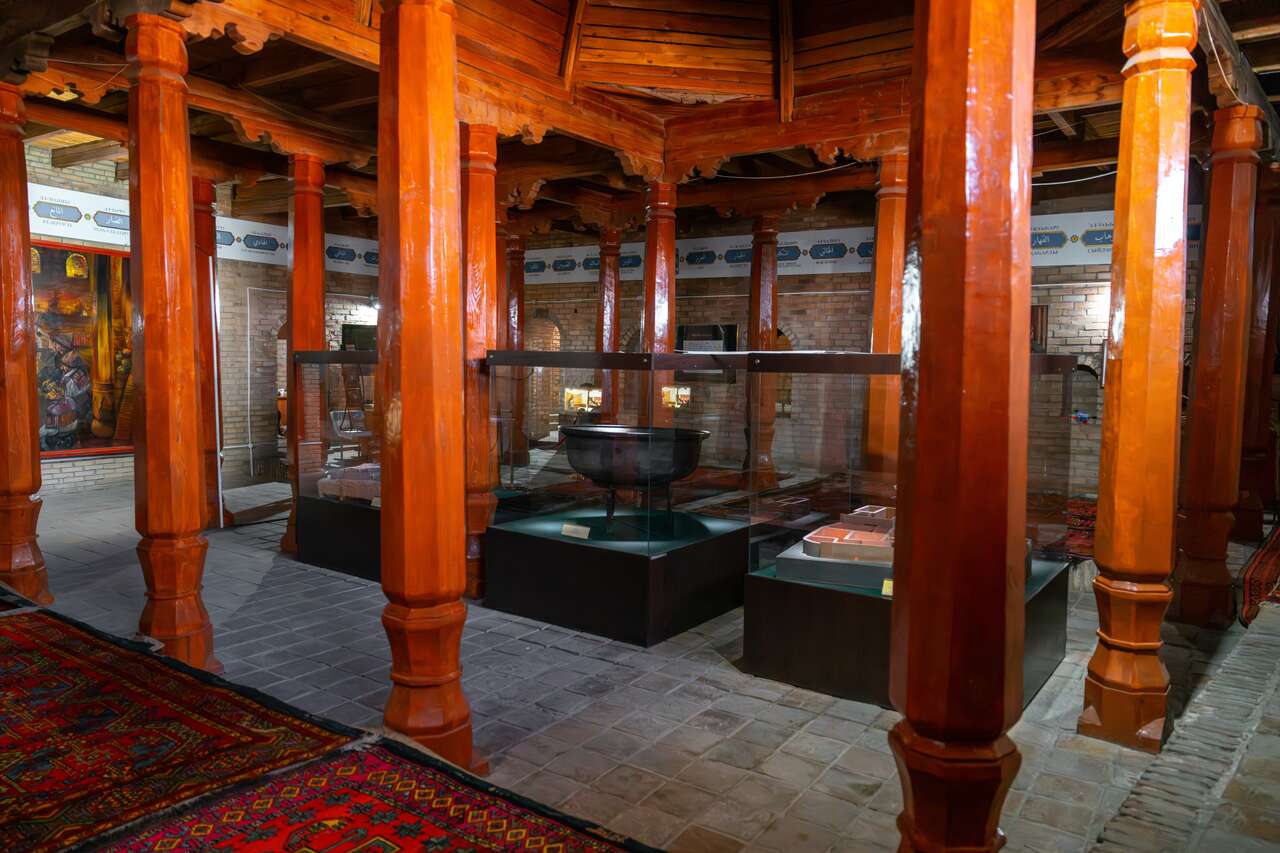 The interior of The Underground Mosque in Turkestan