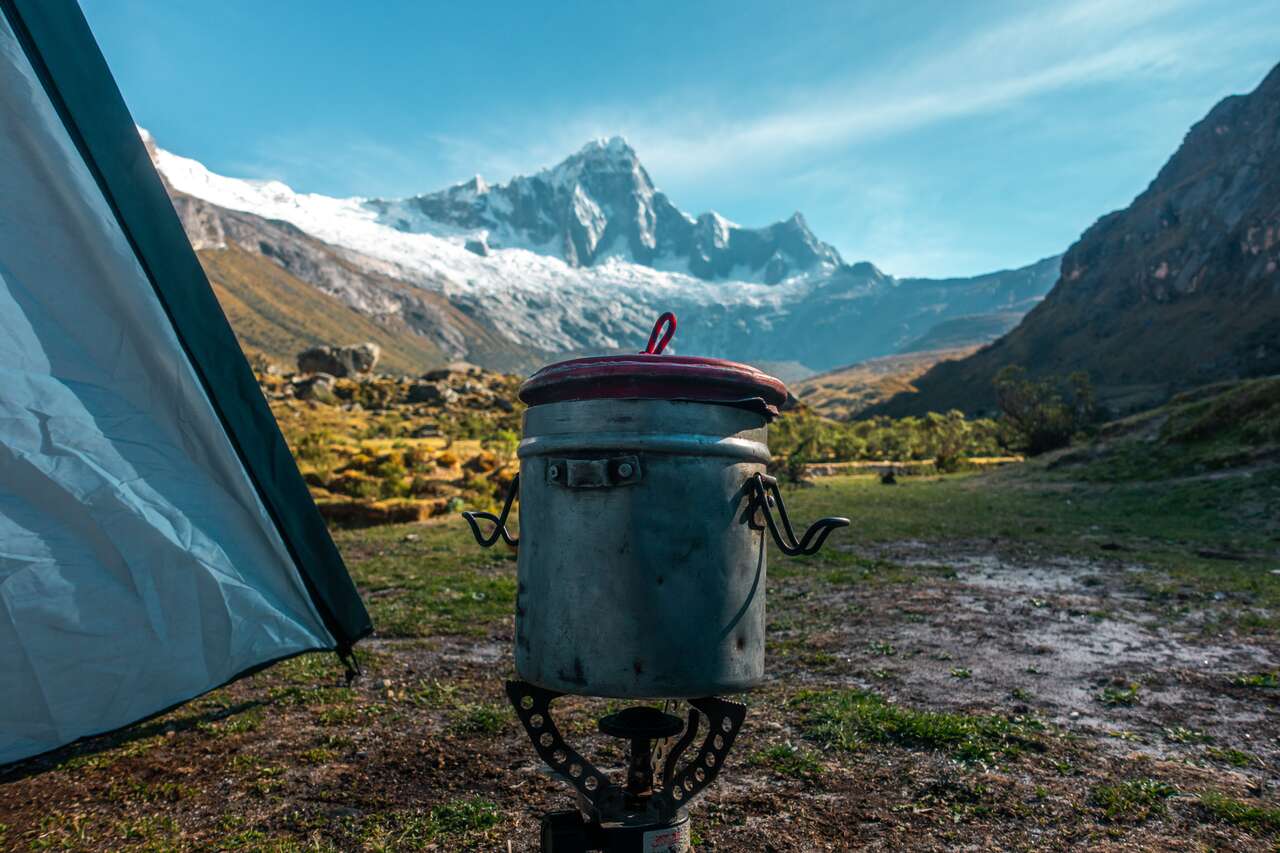 A stove at a campsite in Santa Cruz trail