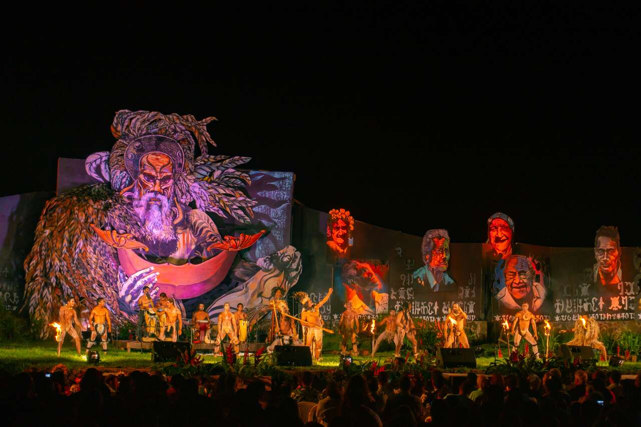 Tapati dance performance in the Easter Island