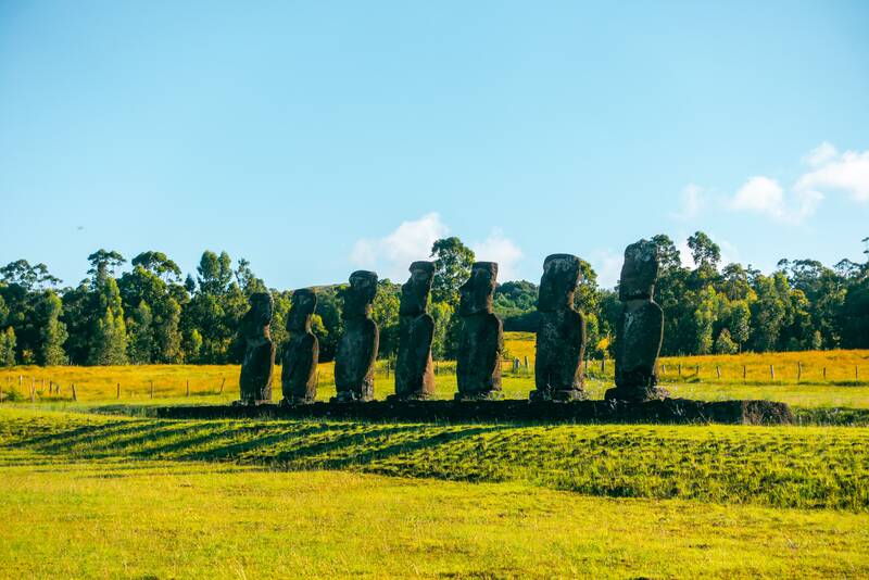 Ahu Akivi in Easter Island