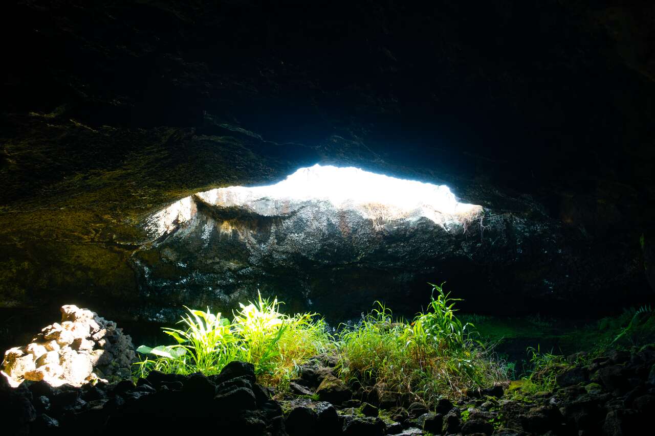 Lava tube in Easter Island