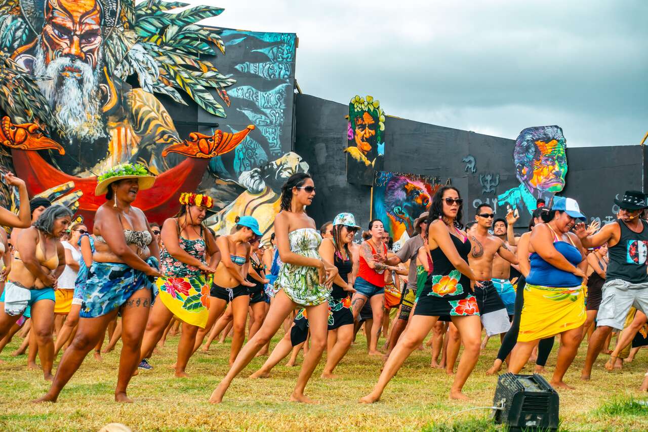 Dancers at Tapati Festival on the Easter Island