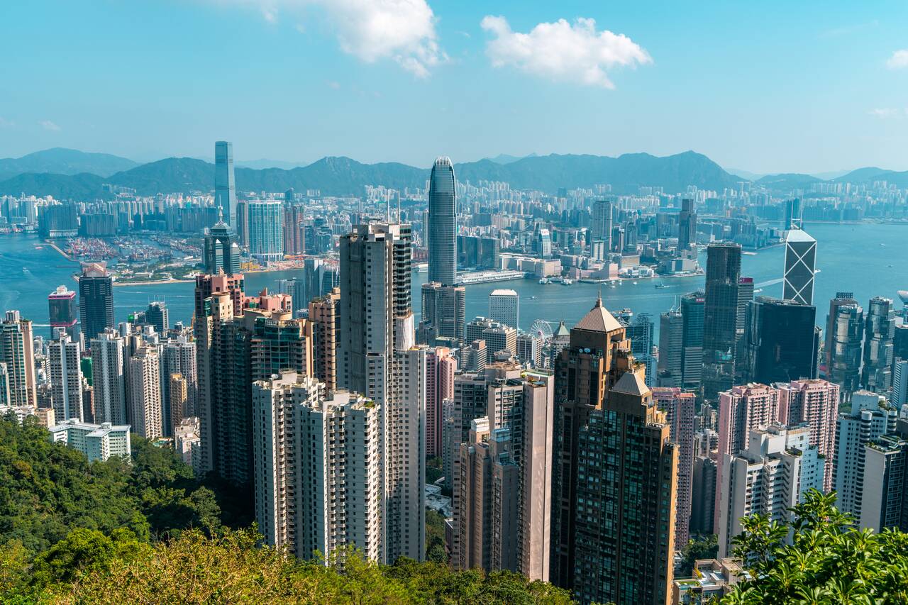 Skyscrapers seen from Victoria Peak