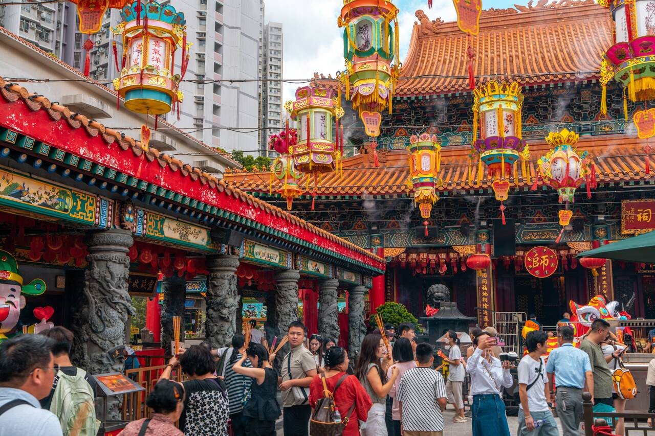 The lanterns at Sik Sik Yuen Wong Tai Sin Temple