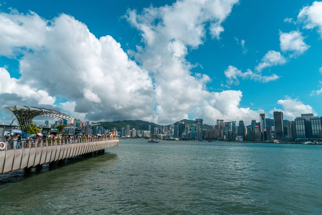 The view from the Avenue of Stars HK