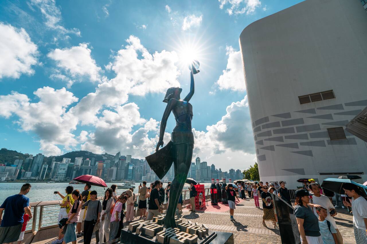 Hong Kong Film Awards Statue at the Avenue of Stars HK