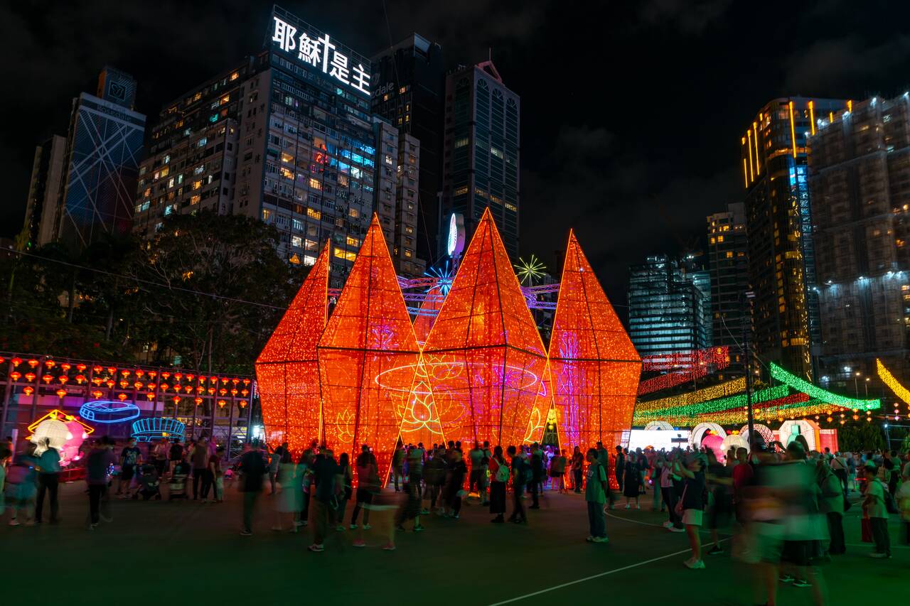 Lantern festival at Fire Dragon Dance in Tai Hang